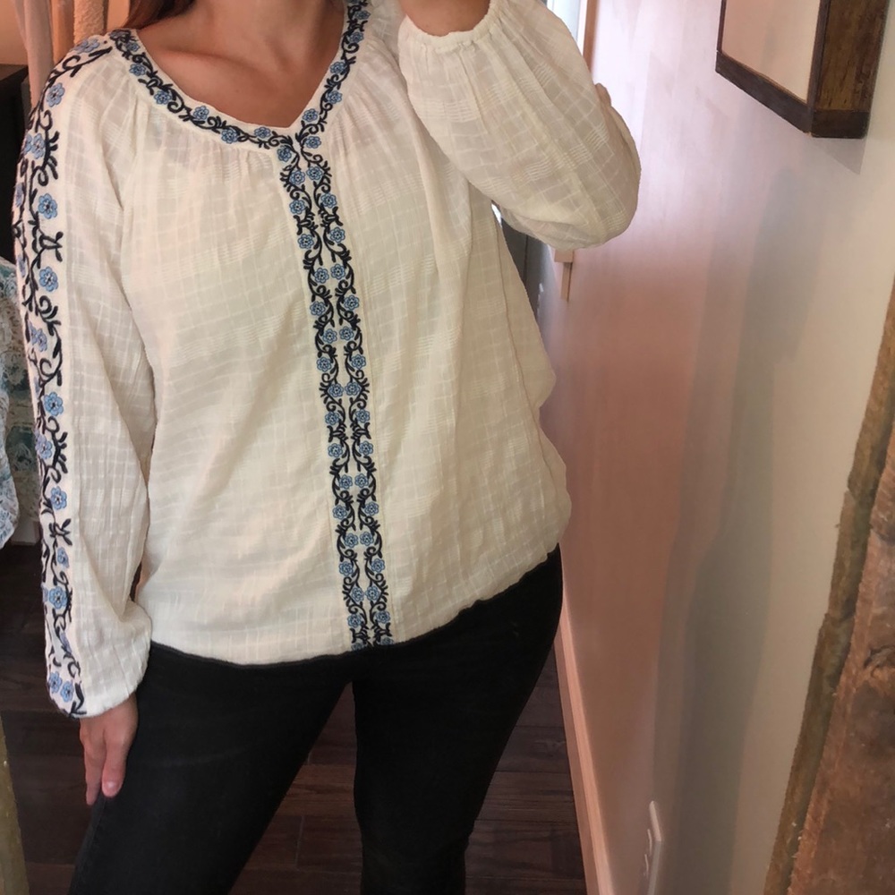 Style & Co large floral boho blouse